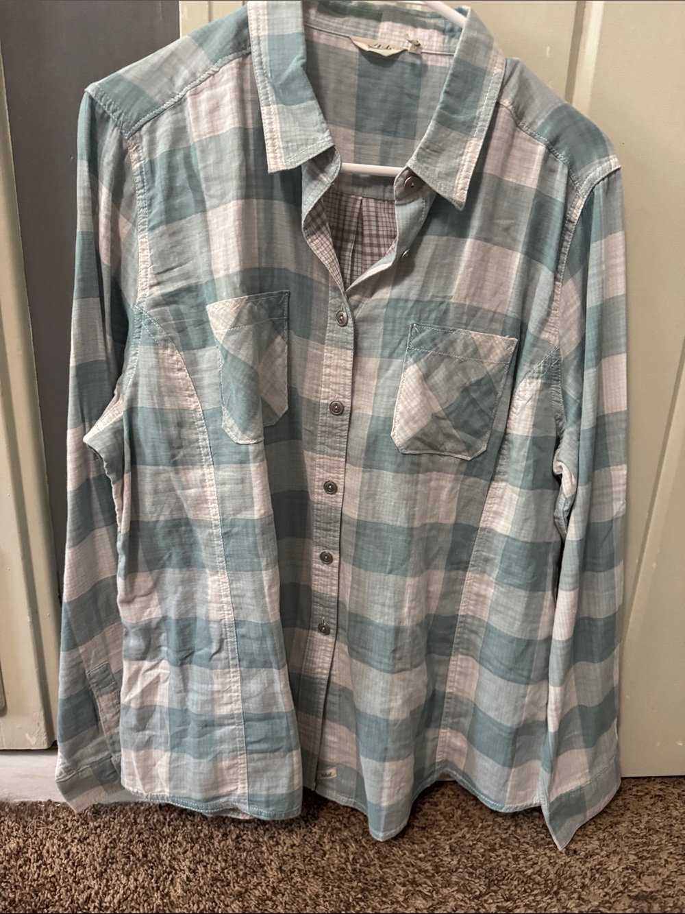 Woolwich Green and White Plaid Cotton Button-Down Shirt